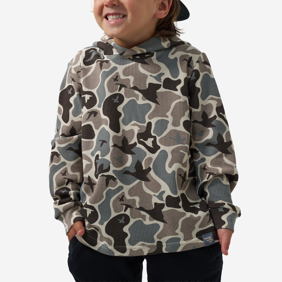 BURLEBO YOUTH THERMAL HOODIE - MALLARD MAYHEM CAMO