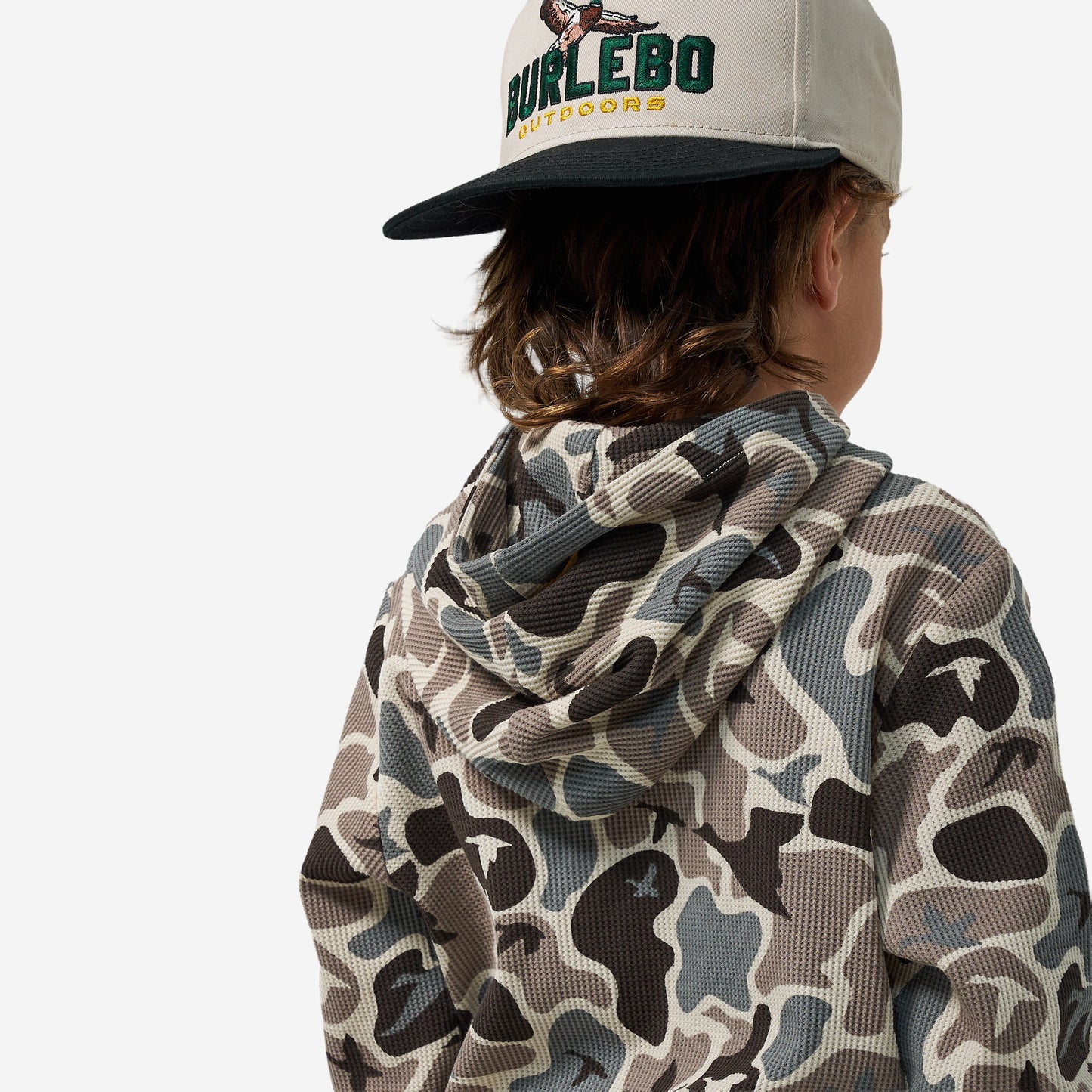 BURLEBO YOUTH THERMAL HOODIE - MALLARD MAYHEM CAMO