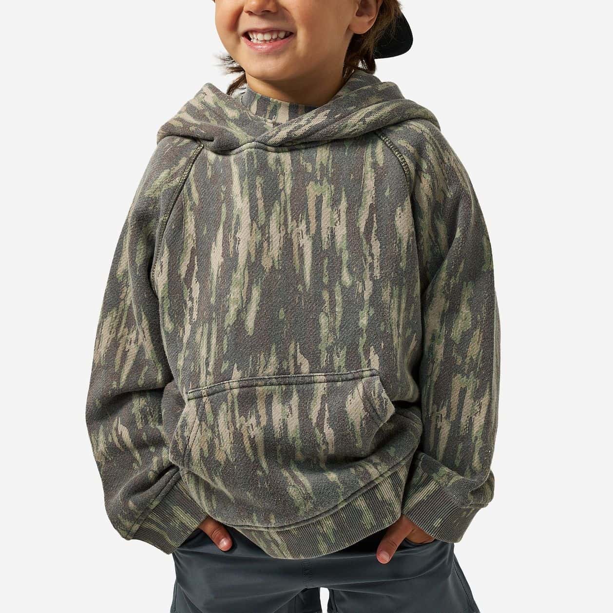 BURLEBO Youth Vintage Washed Hoodie - Midland Camo