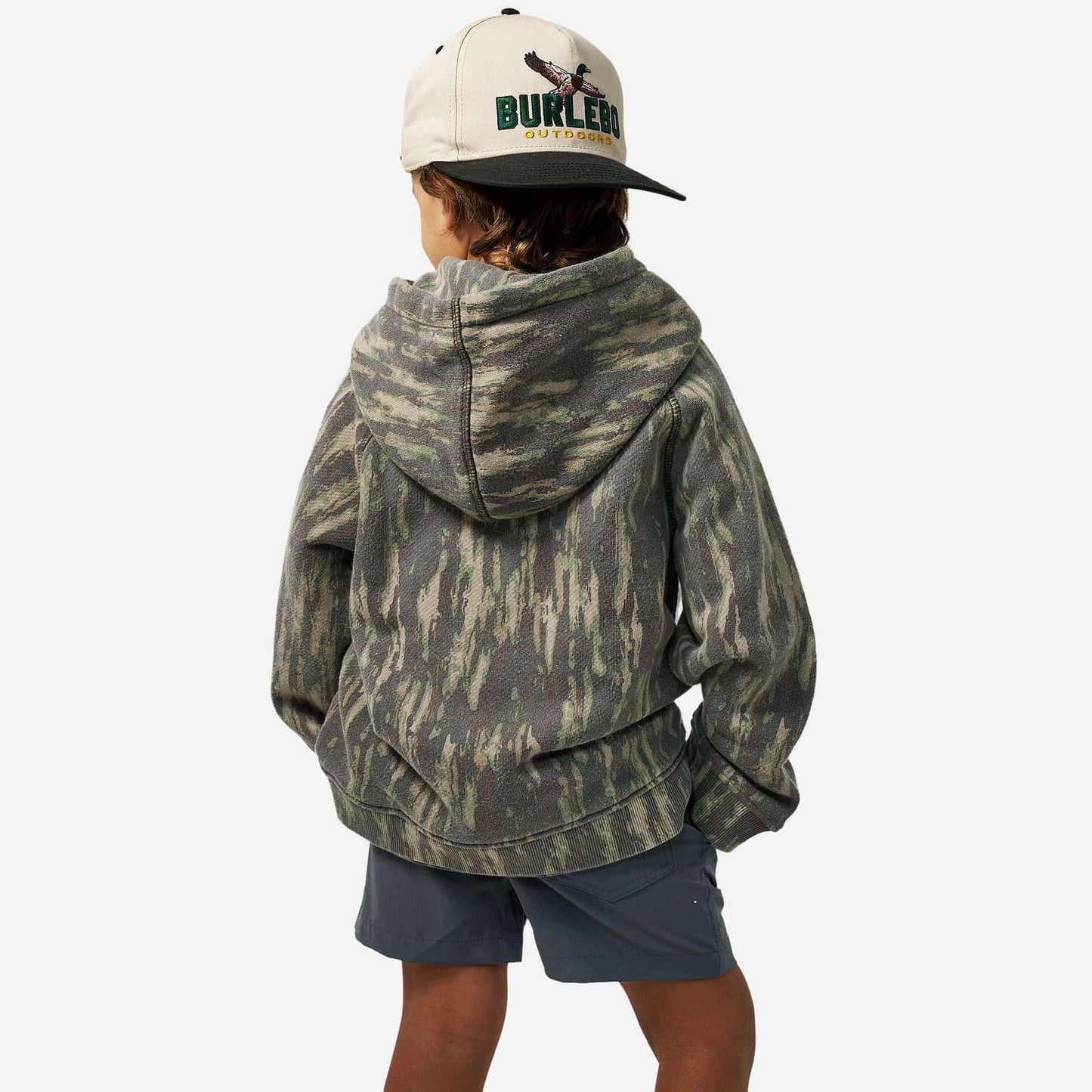 BURLEBO Youth Vintage Washed Hoodie - Midland Camo