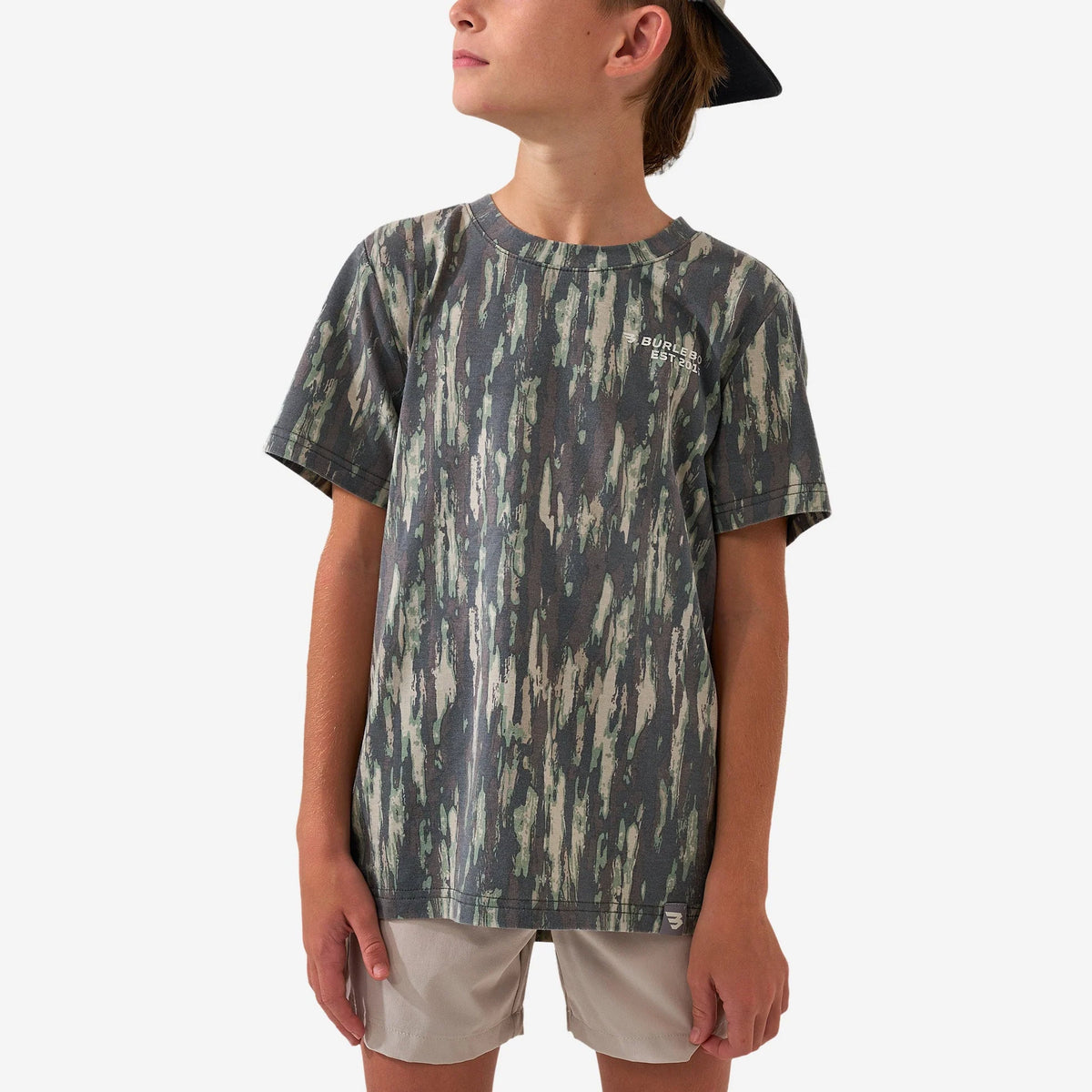 Burlebo YOUTH - VINTAGE WASHED GRAPHIC TEE - PROVERBS 27:17 - MIDLAND CAMO