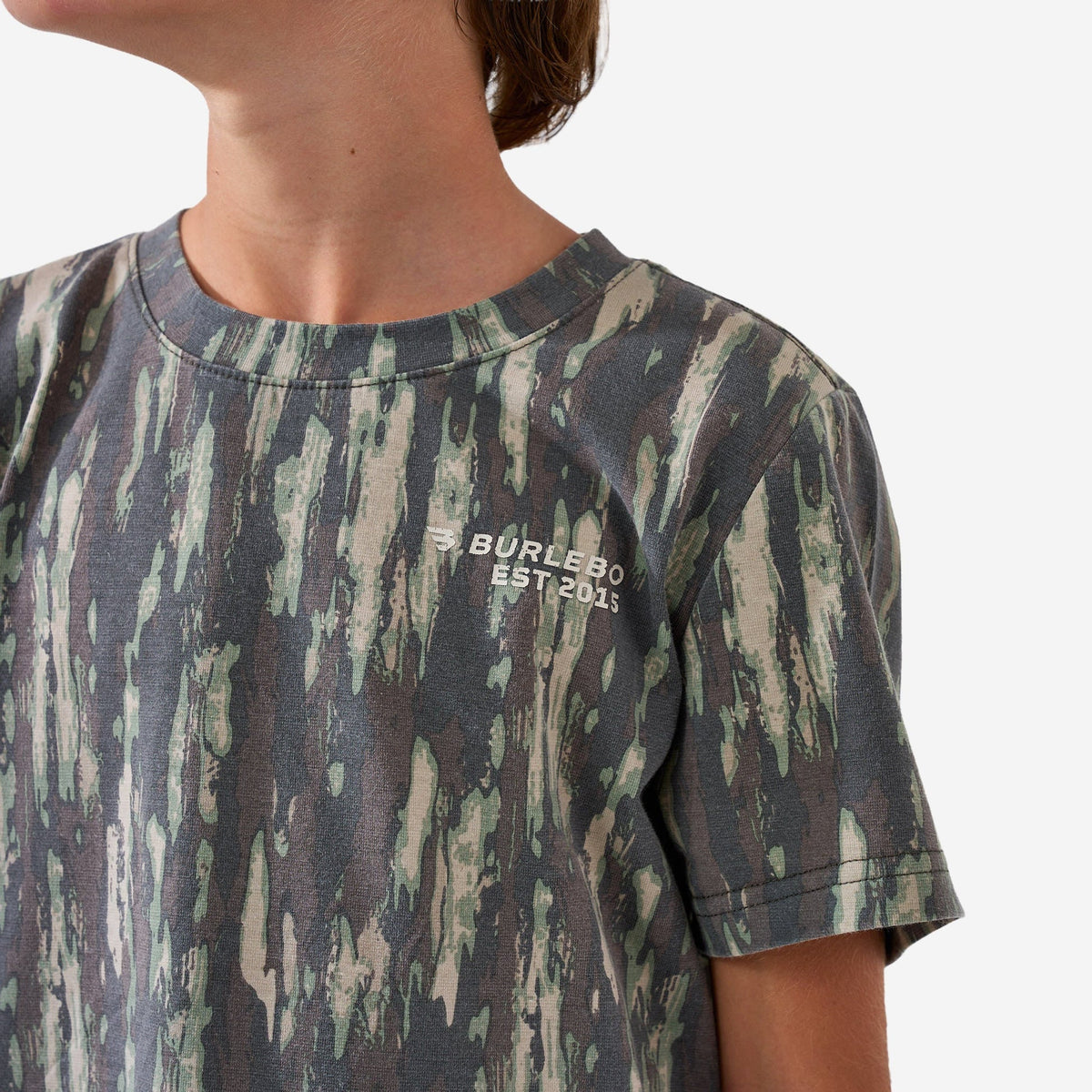 Burlebo YOUTH - VINTAGE WASHED GRAPHIC TEE - PROVERBS 27:17 - MIDLAND CAMO