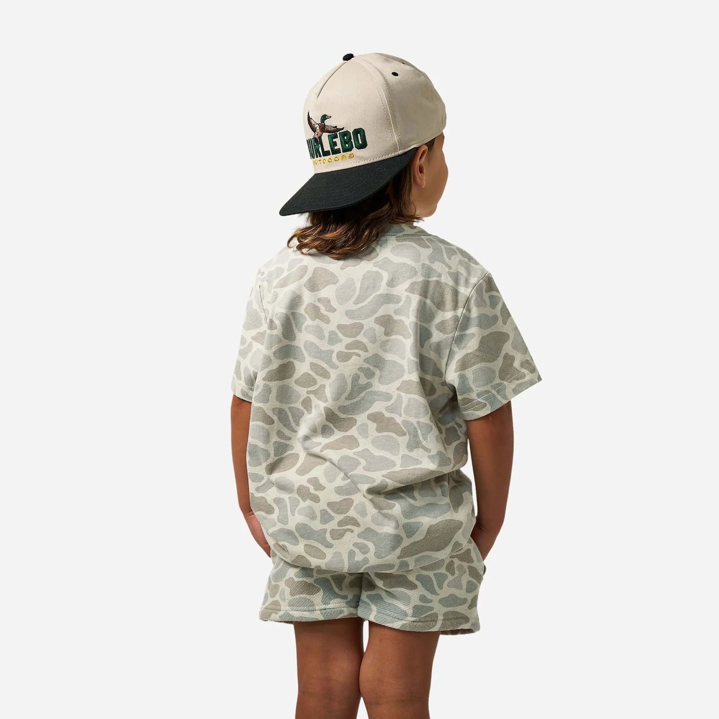 BURLEBO Youth Vintage Washed Tee - Classic Deer Camo