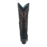 CORRAL WOMEN'S BLACK AND RED EMBROIDERY BONE SNIP TOE COWBOY BOOT - Z5369