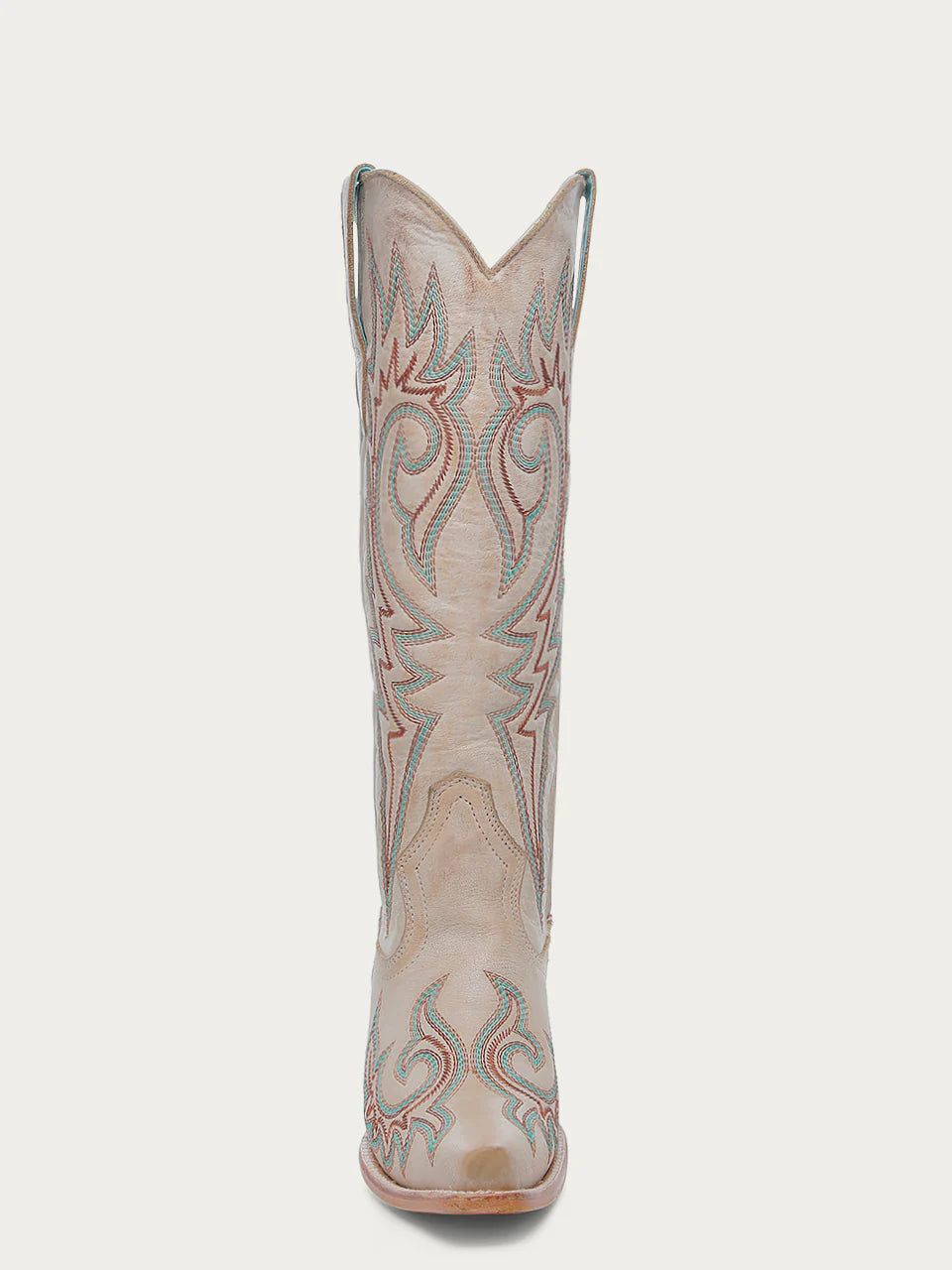 CORRAL WOMEN'S BLUE AND RED EMBROIDERY BONE SNIP TOE COWBOY BOOT - Z5371