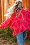 FRINGE FINATIC JACKET IN PINK