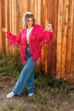 FRINGE FINATIC JACKET IN PINK