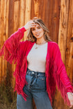 FRINGE FINATIC JACKET IN PINK