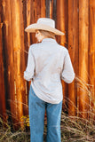 LEATHER LUX BUTTON UP LONG SLEEVE TOP - SMOKESHOW