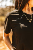 RAWHIDE STITCH TOP - MIDNIGHT