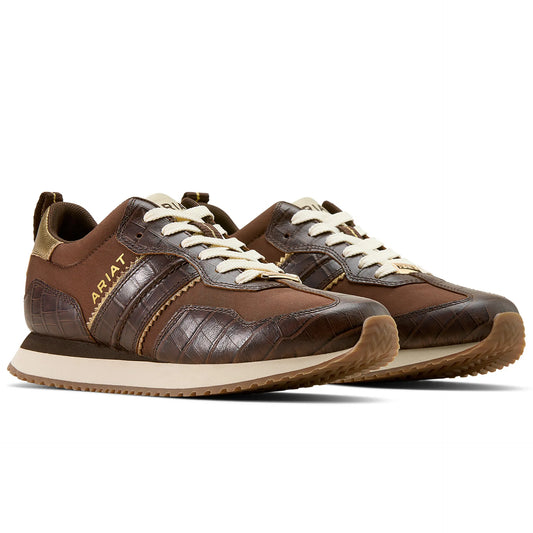 ARIAT WOMEN'S RANCH RUNNER SHOES - AGED TAN
