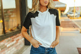 RAWHIDE STITCH TOP - BLANCO