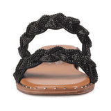 VERY G WOMEN'S TWISTY SLIDE SANDAL - BLACK