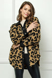 LEOPARD PRINT SHERPA CONTRAST SHACKET