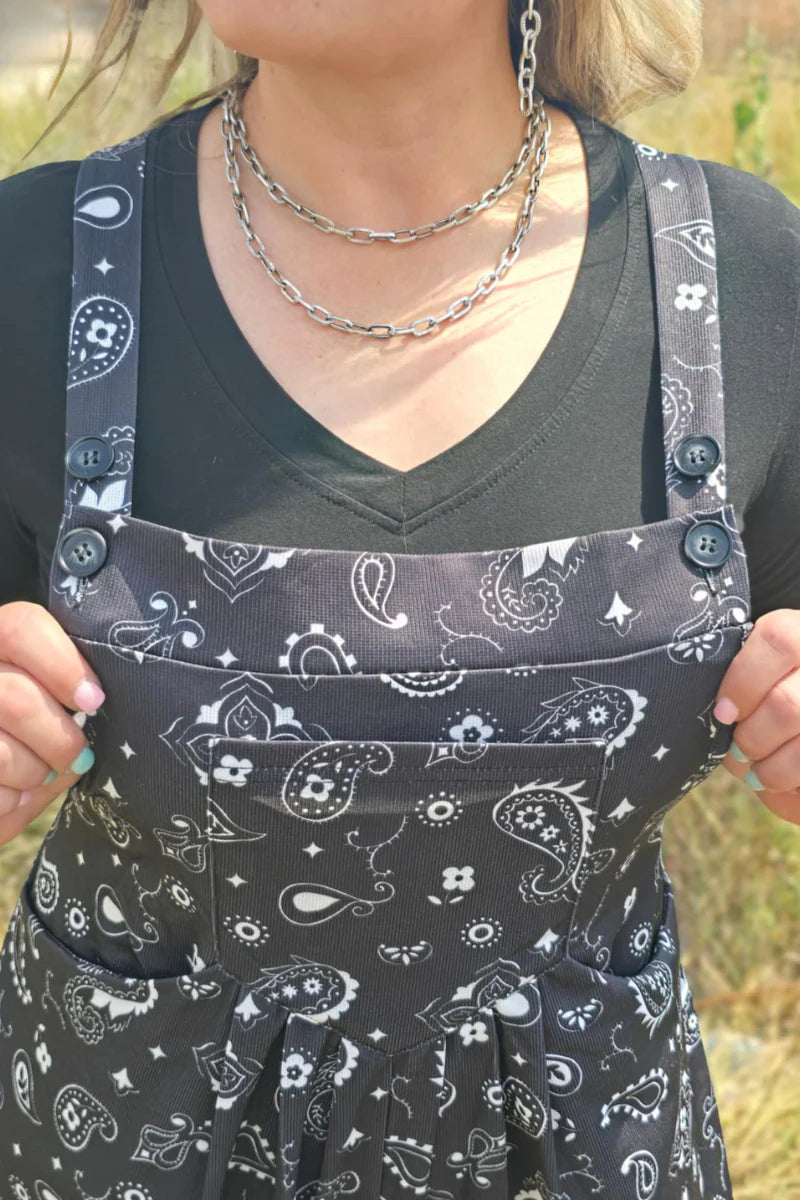 BANDANA BABE BLACK JUMPSUIT