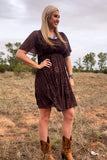 BRONZED BLOOM DRESS