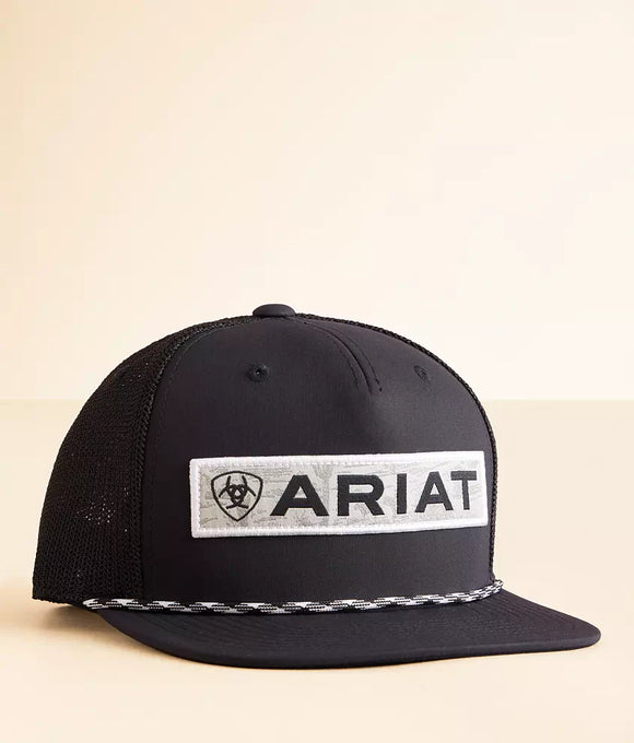 ARIAT MENS FLEXFIT 110 CAP SNAPBACK DESERT PATCH BLACK