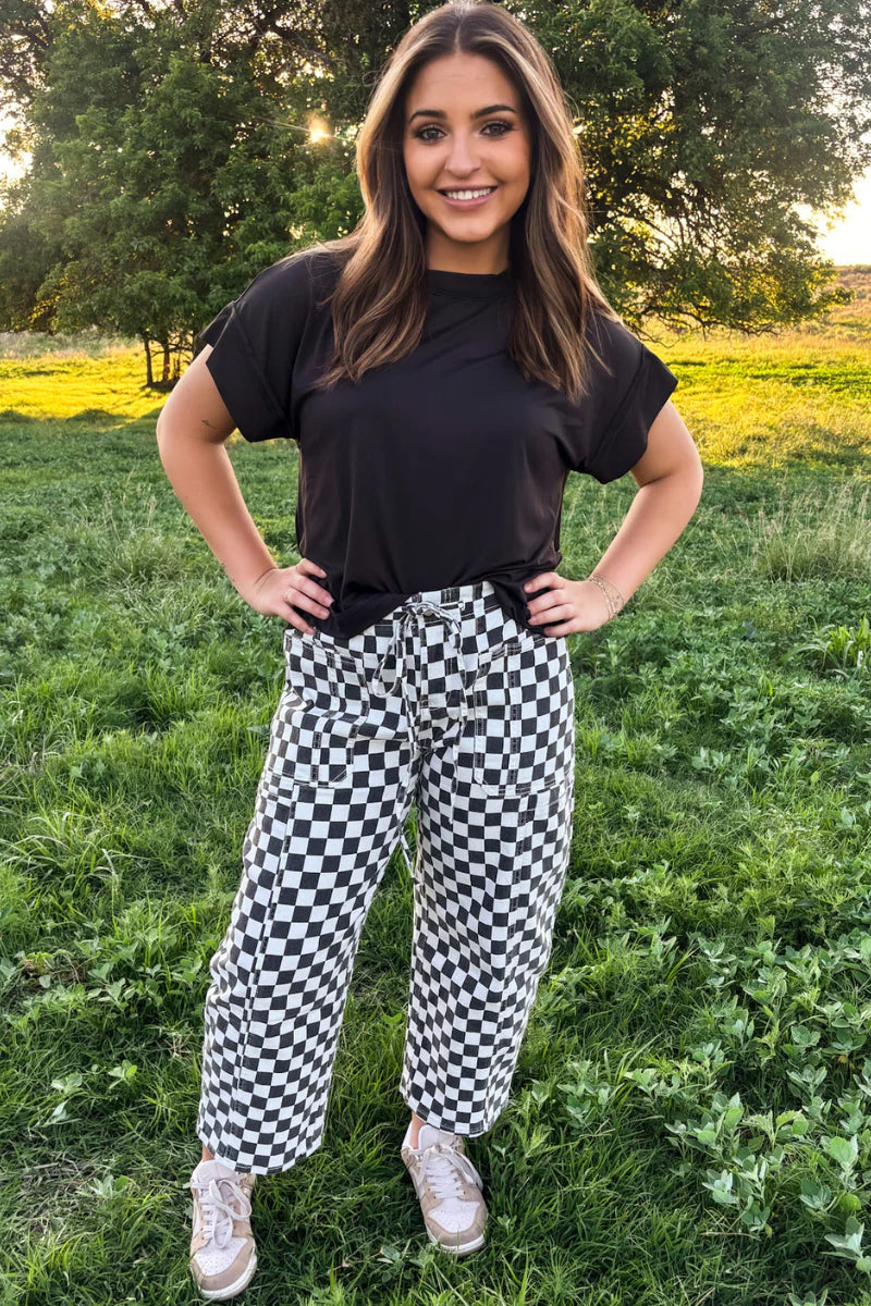 STERLING STAPLE TOP - BLACK
