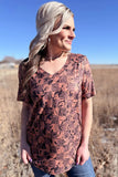 CHECKED IN TOOLED TOP