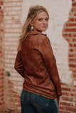 COWGIRL FADE PULLOVER- SADDLE