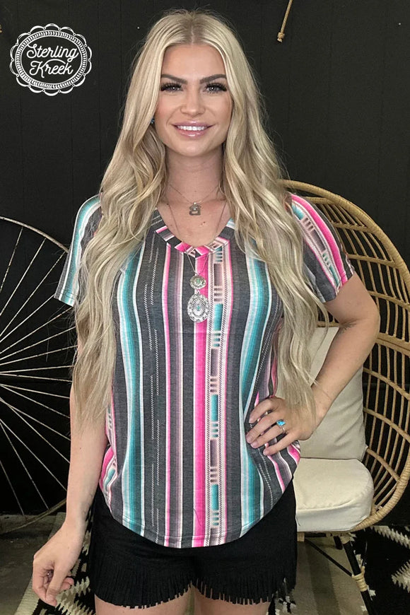 SERAPE CITY HEART TOP