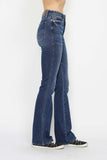 JUDY BLUE HIGH WAIST TUMMY CONTROL BACK POCKET EMBROIDERED BOOTCUT JEAN - SHORT