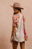 WOVEN PRINT MIX AND MATCH TOP - ROSE MIX