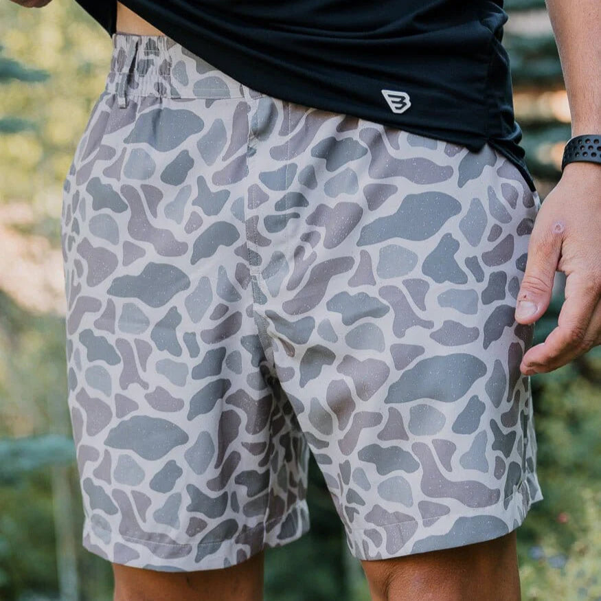 Burlebo Everyday Short - Classic Deer Camo - Grey Pocket