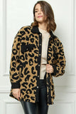 LEOPARD PRINT SHERPA CONTRAST SHACKET