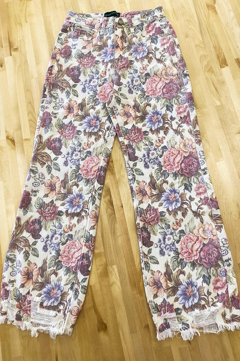 VINTAGE FLORAL JEANS