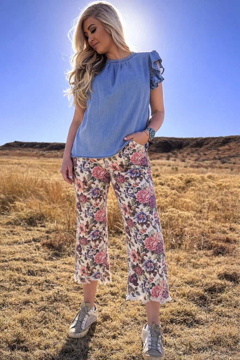 VINTAGE FLORAL JEANS