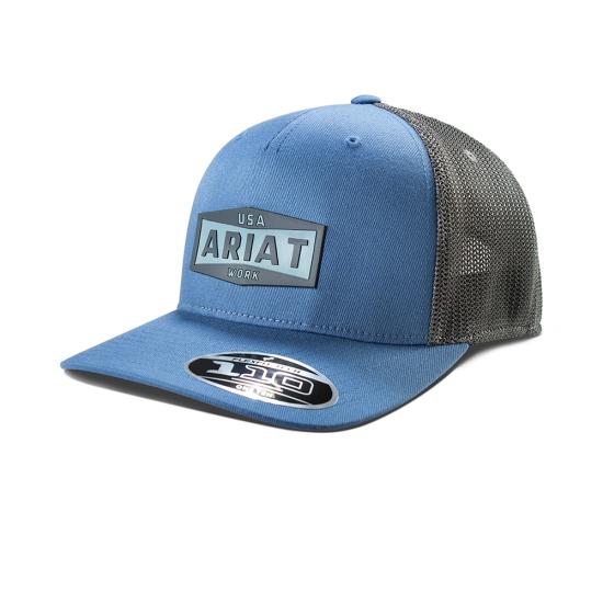 ARIAT MENS CAP FF110 SILCONE PATCH BLUE