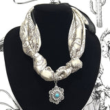 WESTERN PAISLEY SCARF NECKLACE