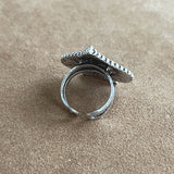 WESTERN BOOT STITCH ACE RING