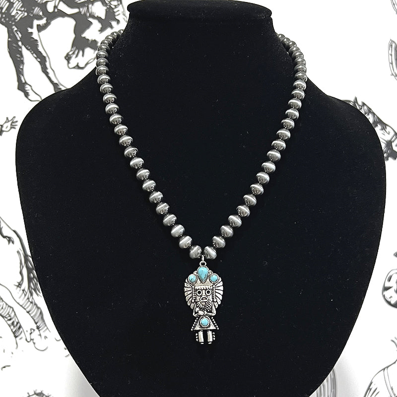 WESTERN NATIVE AMERICAN NAVAJO BEAD NECKLACE