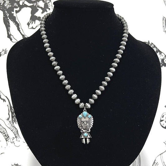 WESTERN NATIVE AMERICAN NAVAJO BEAD NECKLACE