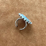 VINTAGE COWGIRL RHINESTONE SILVER RING