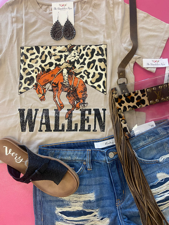 WALLEN COWBOY WESTERN TEE - TAUPE