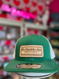 THE CHANDELIER ROSE BOUTIQUE CAP - GREEN & WHITE