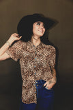 WESTERN WILD SHORT SLEEVE TOP - LEOPARD