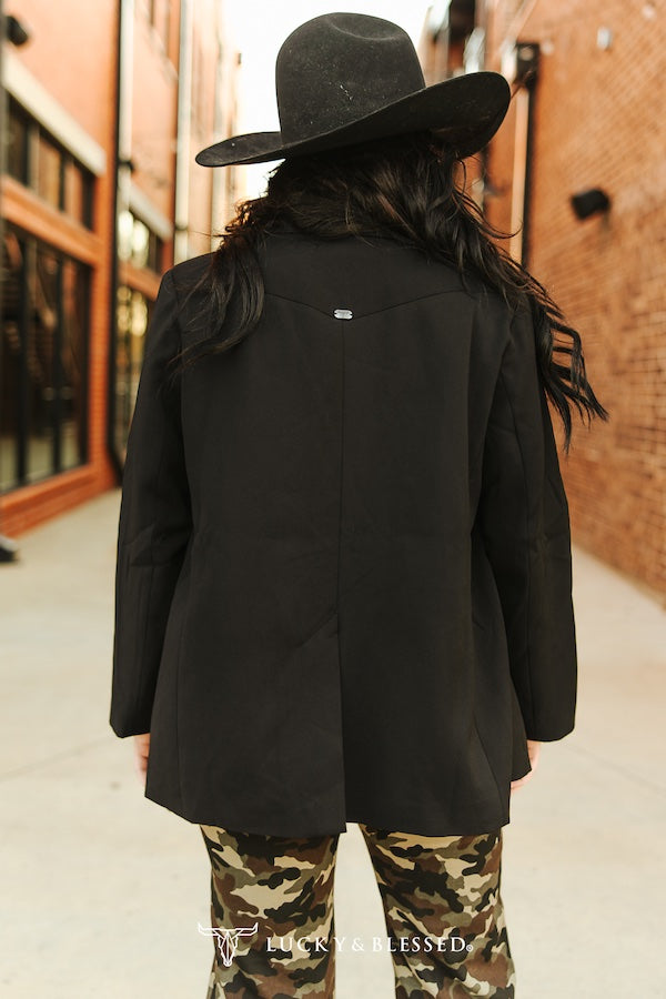 BLACK WESTERN BLAZER