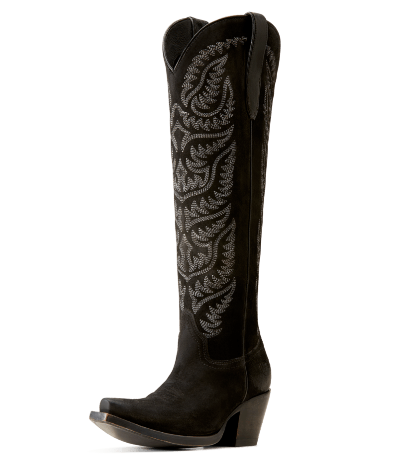 Distressed black cowboy boots clearance