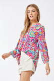 THE LIZZY FLORAL TOP - PINK MULTI