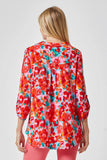 THE LIZZY FLORAL TOP - RED MIX