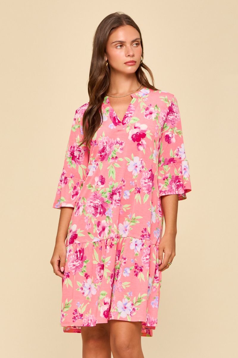 THE LIZZY SUNDAY DRESS - CORAL