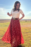 RED DIRT BRANDED MAXI SKIRT