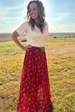 RED DIRT BRANDED MAXI SKIRT