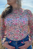 SUNDAY MORNING BLOOM MESH TOP