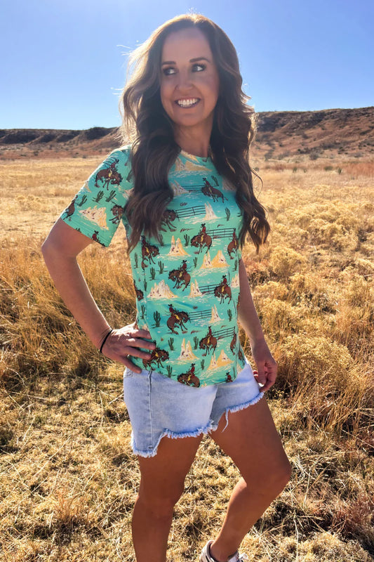 TURQUOISE DESERT TRAILS TOP