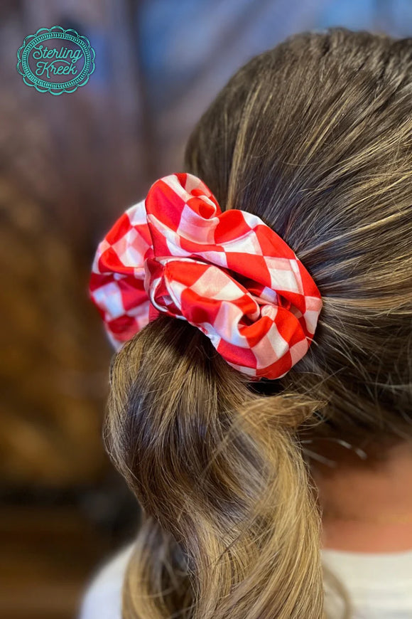 PEP RALLY SCRUNCHIE RED